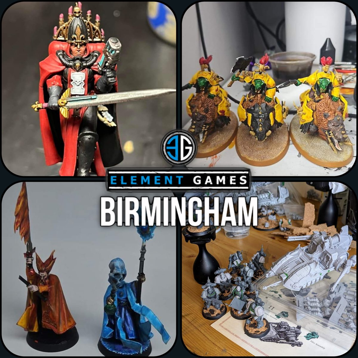 elementgames_b4's tweet photo. Sisters of Battle - Phil Showell
Ironjaws Gore-gruntas - Ben Brooks
Empire Wizards - Ian Hill
Thousand Sons &amp; Bretonnian Duke - Michael Mulhall-Rose
Nightstalkers Ravager - Steve Ævans
Custodes - Dave Wright/Motley Sprue Miniatures  
Chaos Ogryn - Adam Goldsmith-Fuery
#wargaming https://t.co/yLWFdMQcZU