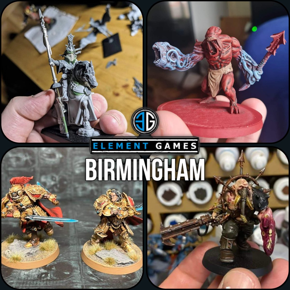 Sisters of Battle - Phil Showell
Ironjaws Gore-gruntas - Ben Brooks
Empire Wizards - Ian Hill
Thousand Sons &amp; Bretonnian Duke - Michael Mulhall-Rose
Nightstalkers Ravager - Steve Ævans
Custodes - Dave Wright/Motley Sprue Miniatures  
Chaos Ogryn - Adam Goldsmith-Fuery
#wargaming