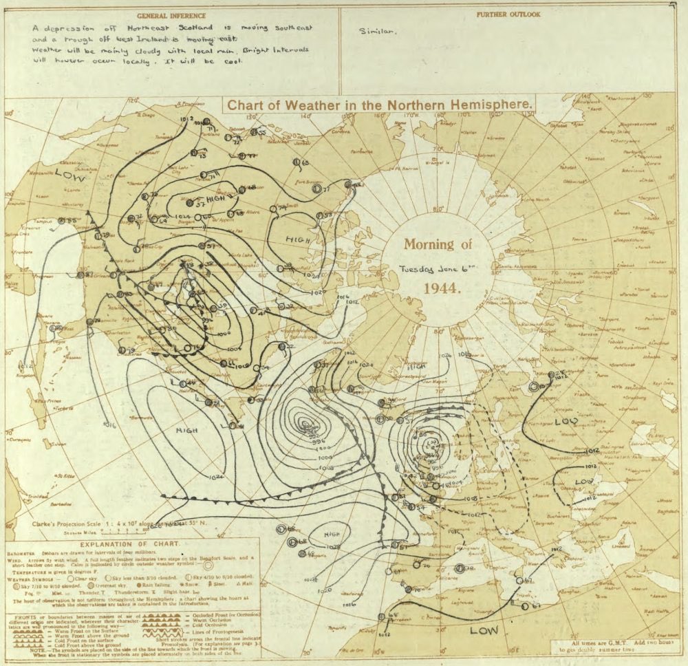 PWoelflingseder's tweet photo. Die wohl wichtigste Wetterprognose der Geschichte

Wieso die Landung der #Allierten in der Normandie am 6.Juni stattfand und nicht wie ursprünglich geplant am 5.Juni oder wieso nicht später - dafür war James Stagg, #Meteorologe bei der #RoyalAirForce mitverantwortlich. Mit seinen Vorhersagen über die Sichtverhältnisse für die Luftunterstützung, zu Wind und Gezeiten trug er auch ein Stück zur Befreiung Europas vom Nazi Regime bei. 

Kleines Detail, die erste numerische Wetterprognose war dazumal noch ein paar Jahre entfernt. 

Bildquelle: @metoffice 

#DDay