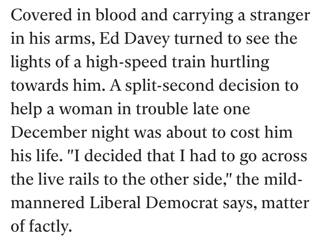 WillardFoxton's tweet photo. Somehow a.) this story about Ed Davey is true b.) it only came up once in an interview because a journalist asked about it ten years ago https://t.co/qS8ReNY3pC