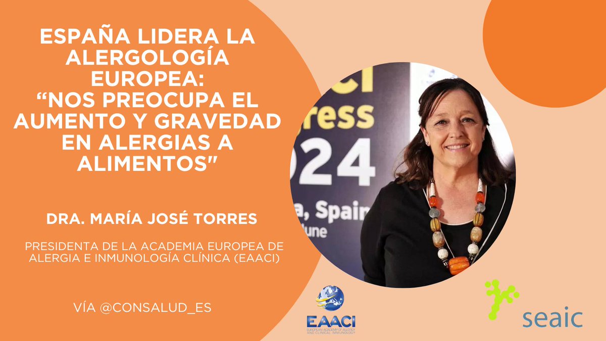 👩🏽‍⚕️ ¡Felicitamos a la Dra. María José Torres, nueva presidenta de la Academia Europea de Alergología e Inmunología Clínica (<a href="/EAACI_HQ/">EAACI</a>)! 

📽️ No te pierdas la entrevista con <a href="/ConSalud_es/">ConSalud.es</a> donde explica el reto que supone estar al frente de <a href="/EAACI_HQ/">EAACI</a>.
 
👉🏻🔗 pmsl.es/to