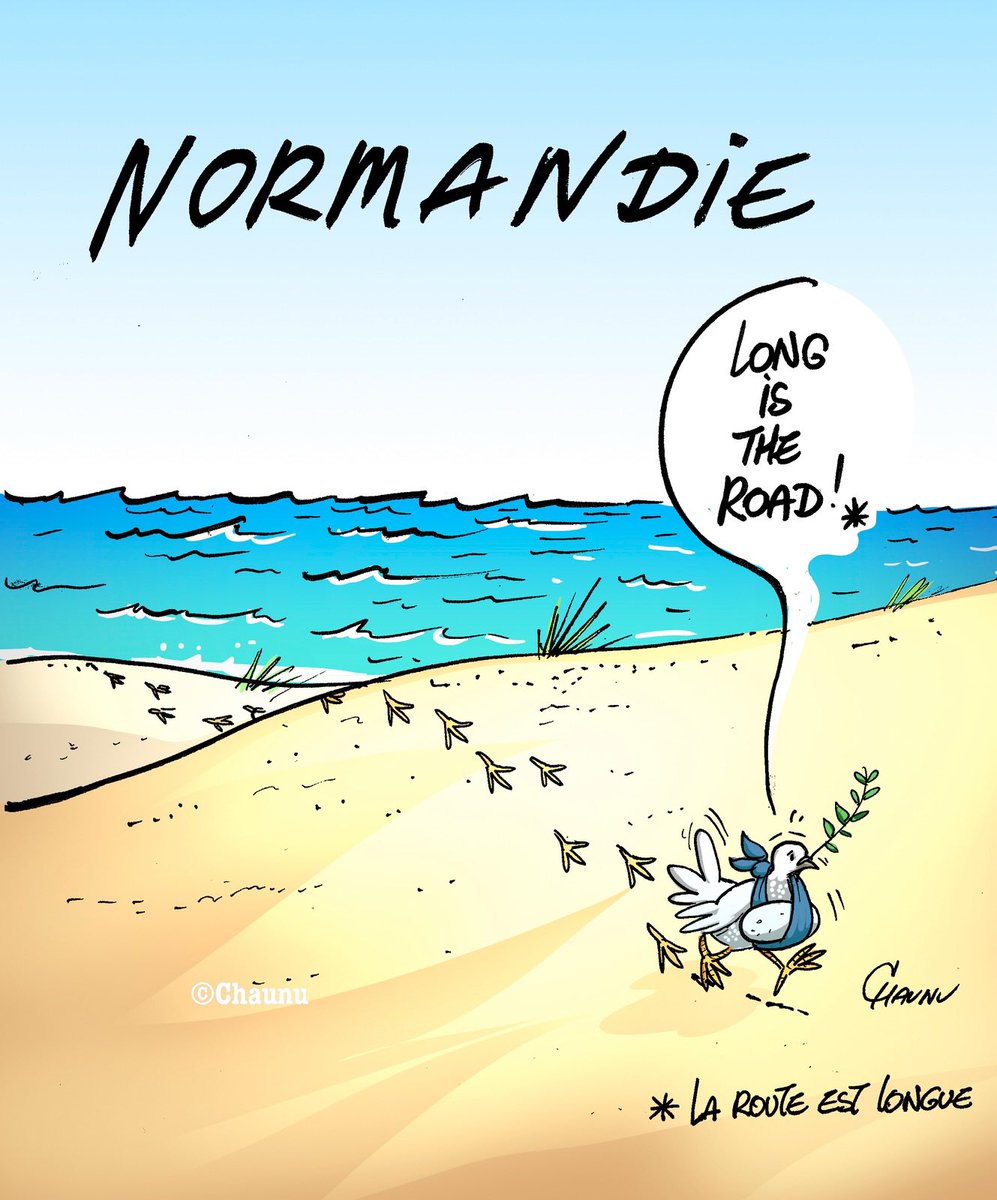 EmmanuelChaunu's tweet photo. ✏️ mon #dessin publié aujourd’hui dans @ouestfrance #normandie #debarquement #actu #dessindepresse https://t.co/LsSWbJ557Z