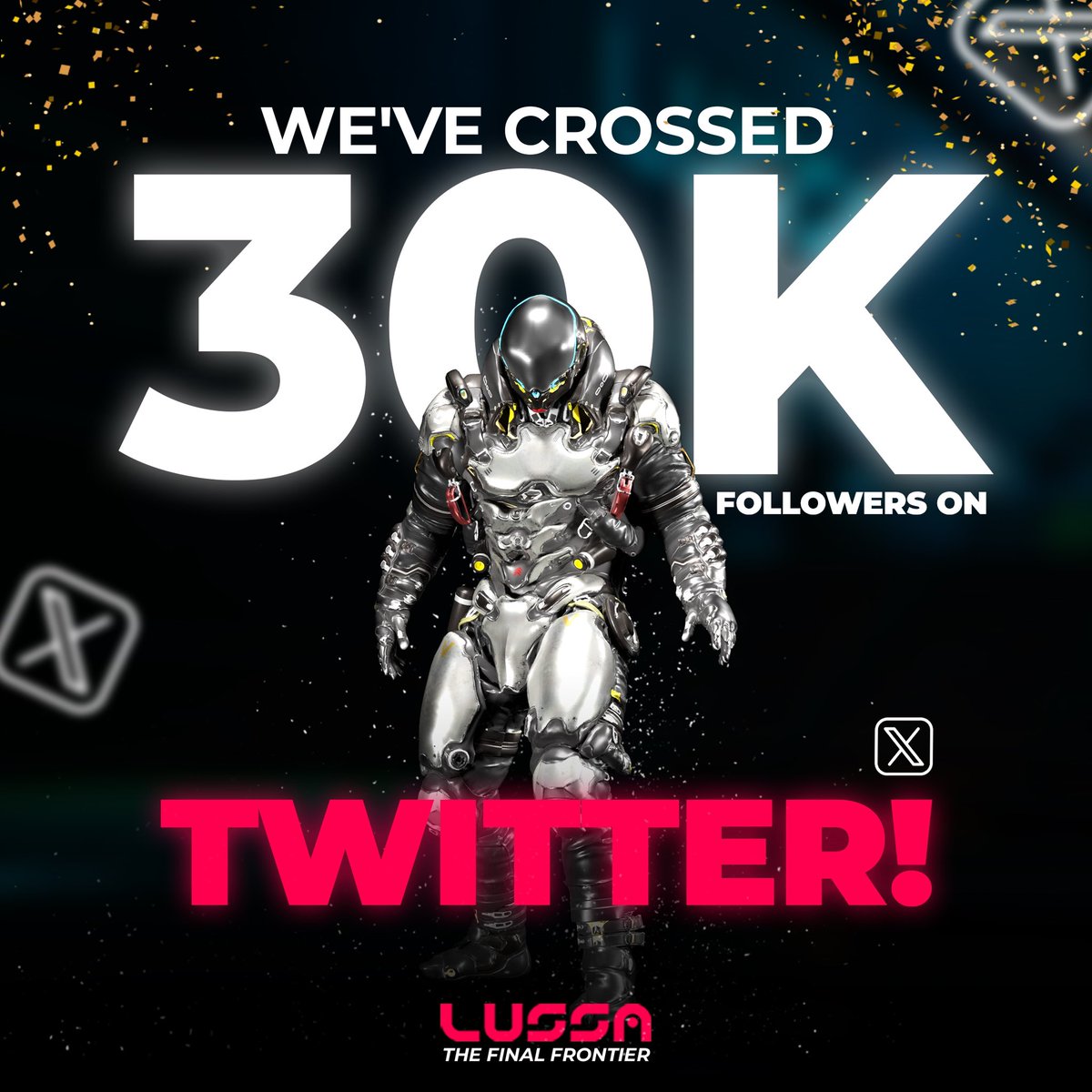 Lussaio's tweet image. 🎉 30,000 followers! 🚀 Our Lussa community is out of this world! 🌌

Thank you for your incredible support on this cosmic journey. 💖🎮

More exciting updates coming soon! 🌟

#Lussa30K #LussaCommunity #GamingFuture