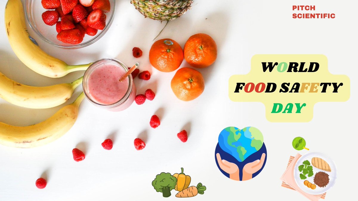 PitchScientific's tweet photo. World 🌍 Food 🥗 Safety Day!!
Food is consumed for energy and nourishment, not to fall ill.
Safe food today assures a healthy life tomorrow #foodsafety #healthylife #pitchscientific https://t.co/BiF7G4YQud