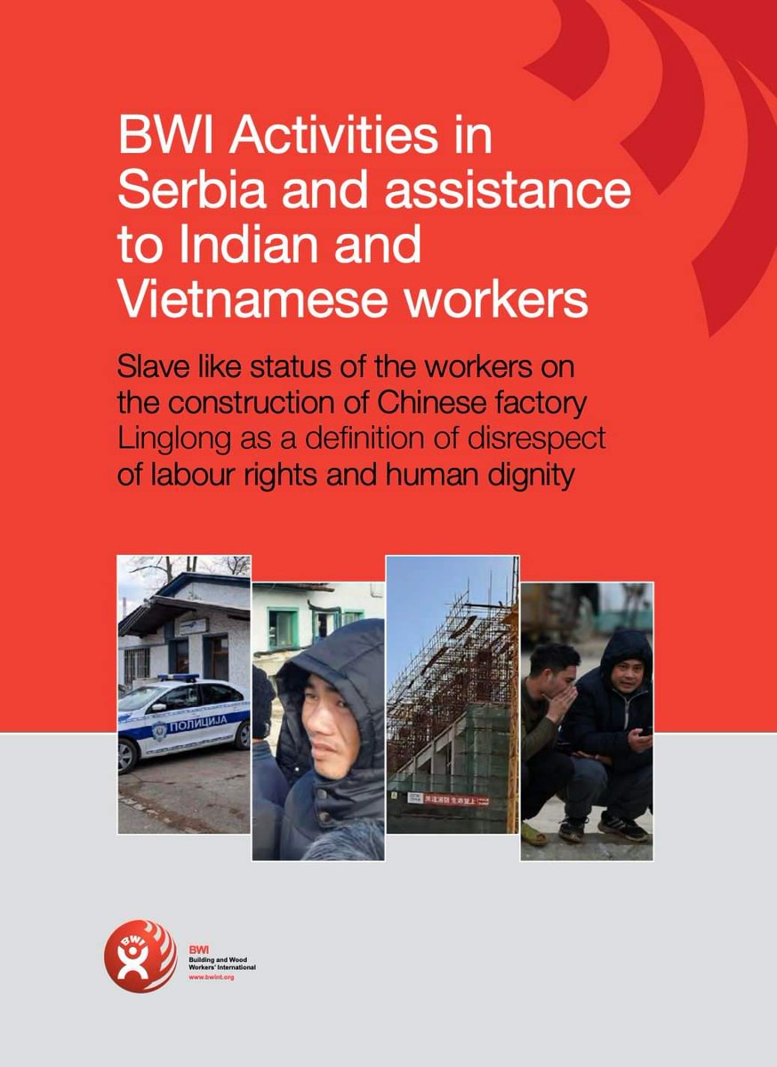 BWIglobal's tweet photo. BWI's new report reveals severe exploitation of Vietnamese &amp; Indian migrant workers at the Linglong tire factory in Serbia. Exposed abuses include confiscated passports, inadequate shelter, &amp; lack of basic necessities. #LabourRights 

Full report. ⬇️ https://t.co/56ih8SBliC? https://t.co/8MGrUbRQwn