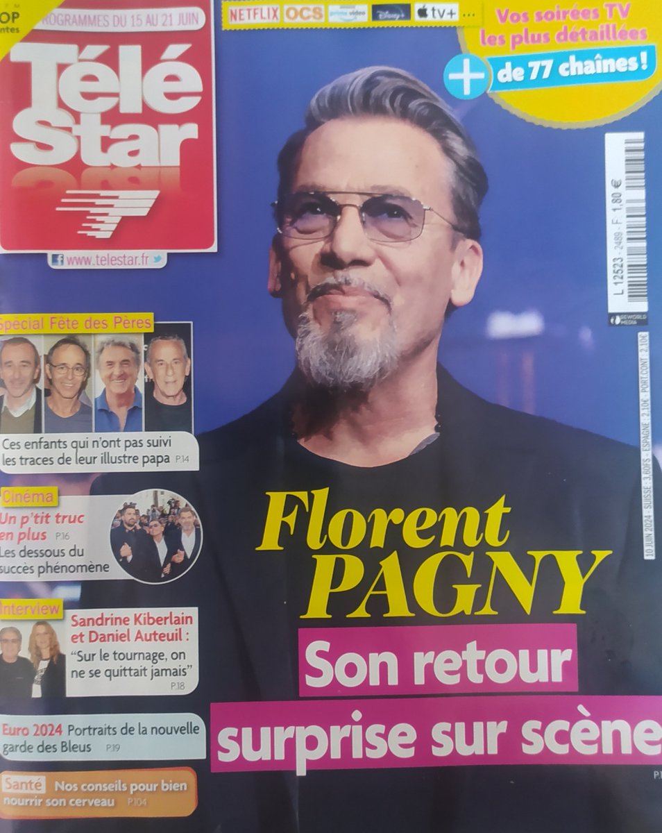 Radio100purson's tweet photo. Florent Pagny s'offre la couverture du Télé Star de la semaine à venir ..
#florentpagny #telestar #thevoice #concert #tf1 #programmetv #musique #chanson https://t.co/58u5mOomnK