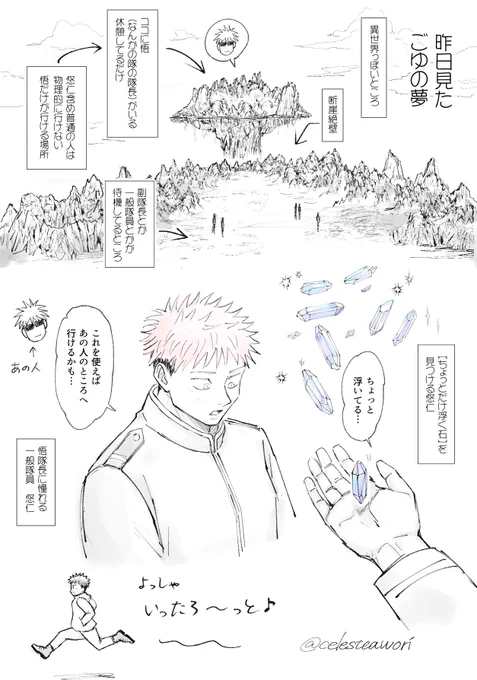 昨日(正確には一昨日)見た五悠の夢の
とても雑なメモ📝 
