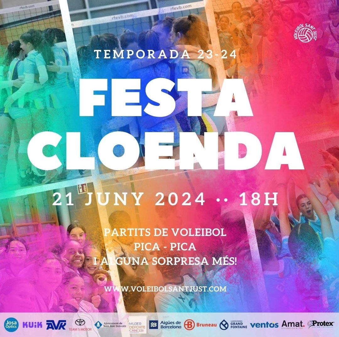 radiodesvern's tweet image. 🎉El #VoleibolSantJust farà una FESTA de CLOENDA de temporada el divendres 21 de juny  a les 18h al Complex #LaBonaigua

👉 Ara estan fent les #proves d'accés a alguns dels #equips del club, tant per la categoria masculina com per la 1ra divisió femenina

voleibolsantjust.com