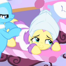 Flutterdoodle's tweet photo. Spa day with Fluttershy! 🦋🫧 https://t.co/lUl55YkluF