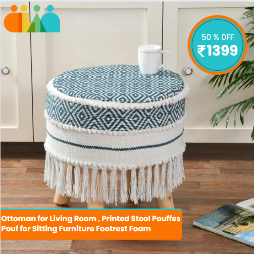 ClanBusinessNet's tweet photo. 50% Off | Boho Chic Macrame Ottoman for Living Room Set of 2 Printed Stool Pouffes Pouf for Sitting Furniture Footrest Foam Upholder Round Feet Rest Muddha for Office Home Décor  Tabla-Stool Decorative Wooden Stool-Height 16"x16" Diameter https://t.co/NQNIFzoyaL