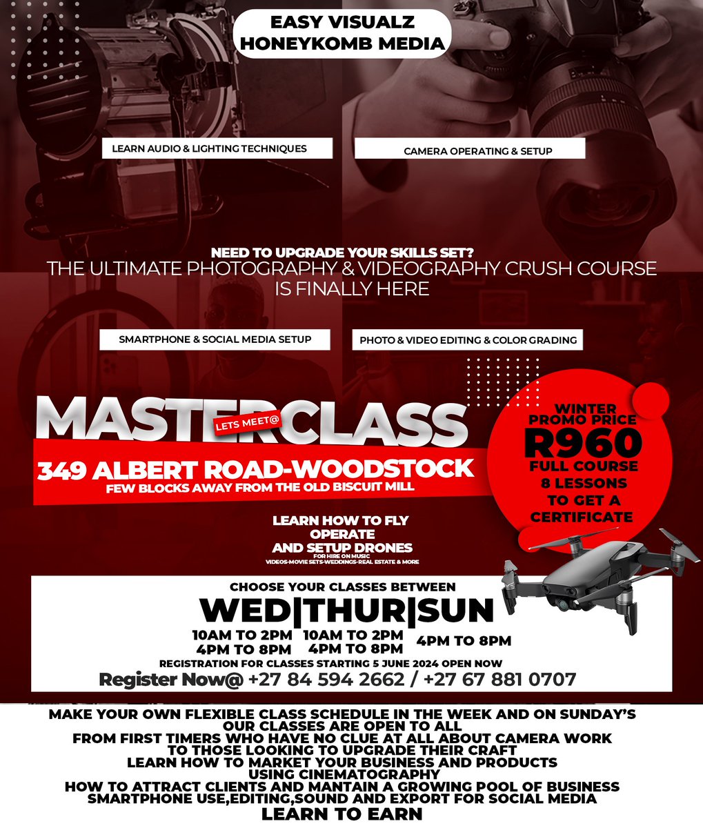 EasyVisualz's tweet image. Need to learn Cinematography? Do inbox and come join us make some magical moments through the lens 👌🔥🎞📽+27845942662