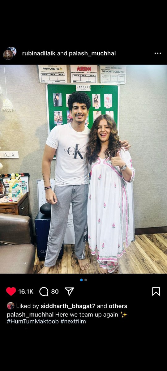NikhilDagar141's tweet image. After a huge success of #ardh 

@Palash_Muchhal  and  #rubinadilaik gear up for a new masterpiece #humtummaktoob  a #netflixmovie 

I hope rubi ka acha role ho best wishes  😊@Palash_Muchhal  sir 🎉 we are waiting 

Shooting kb se start hai ? 

#rubinadilaik #rubiholics