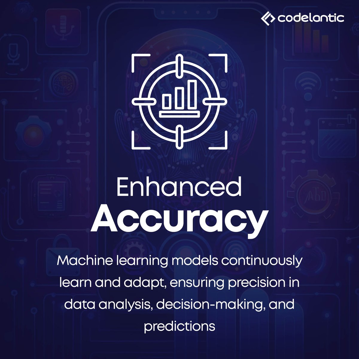 CodeLantic's tweet image. From boosting efficiency to revolutionizing accuracy, #AI is a gamechanger in the digital landscape. Explore the transformative benefits that AI brings to the table. At #Codelantic,