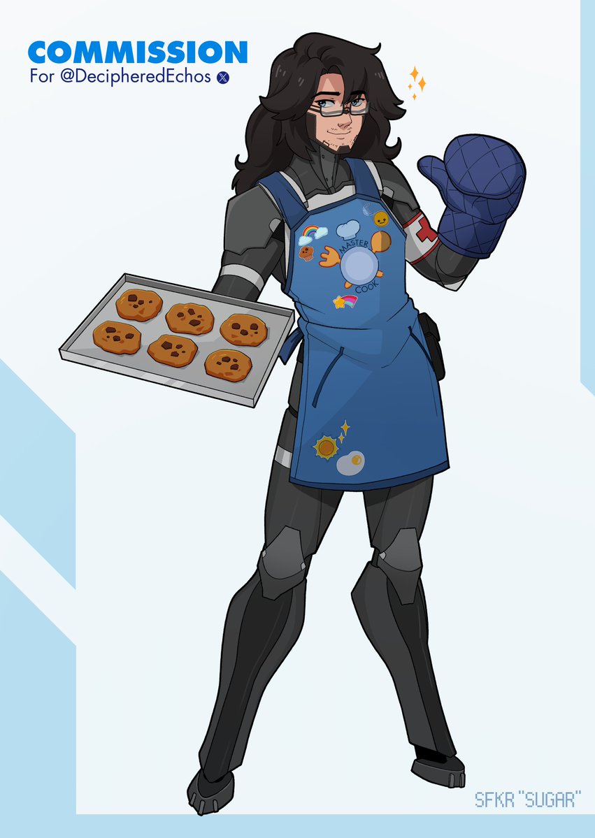 omnlet's tweet photo. Last OC Replika c ommission. This handsome boi is Sugar, a SFKR unit by @DecipheredEchos :D Thank you again. https://t.co/InS4PpoVSV