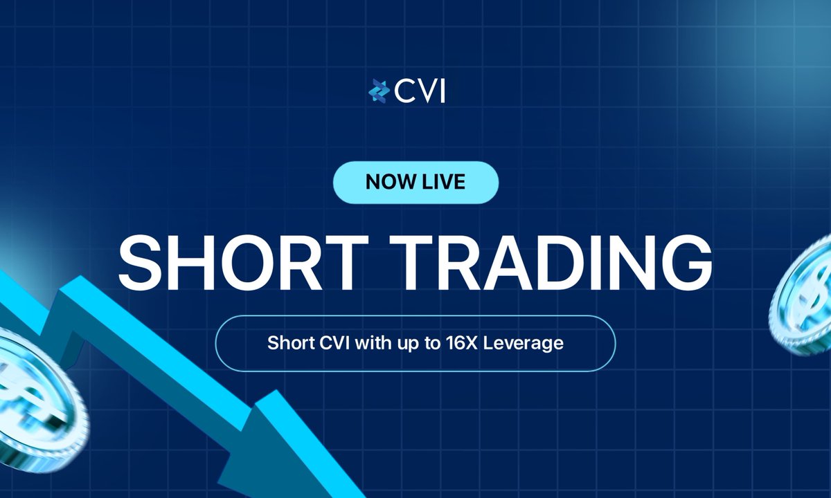 🚀 Exciting News! We're launching our long-awaited shorting feature TODAY! 📉

Traders can now short volatility with CVI with up to 16x leverage. 

Dynamic funding fees will balance the market, offering you new opportunities to profit! 🔥

For all the details see our medium post: