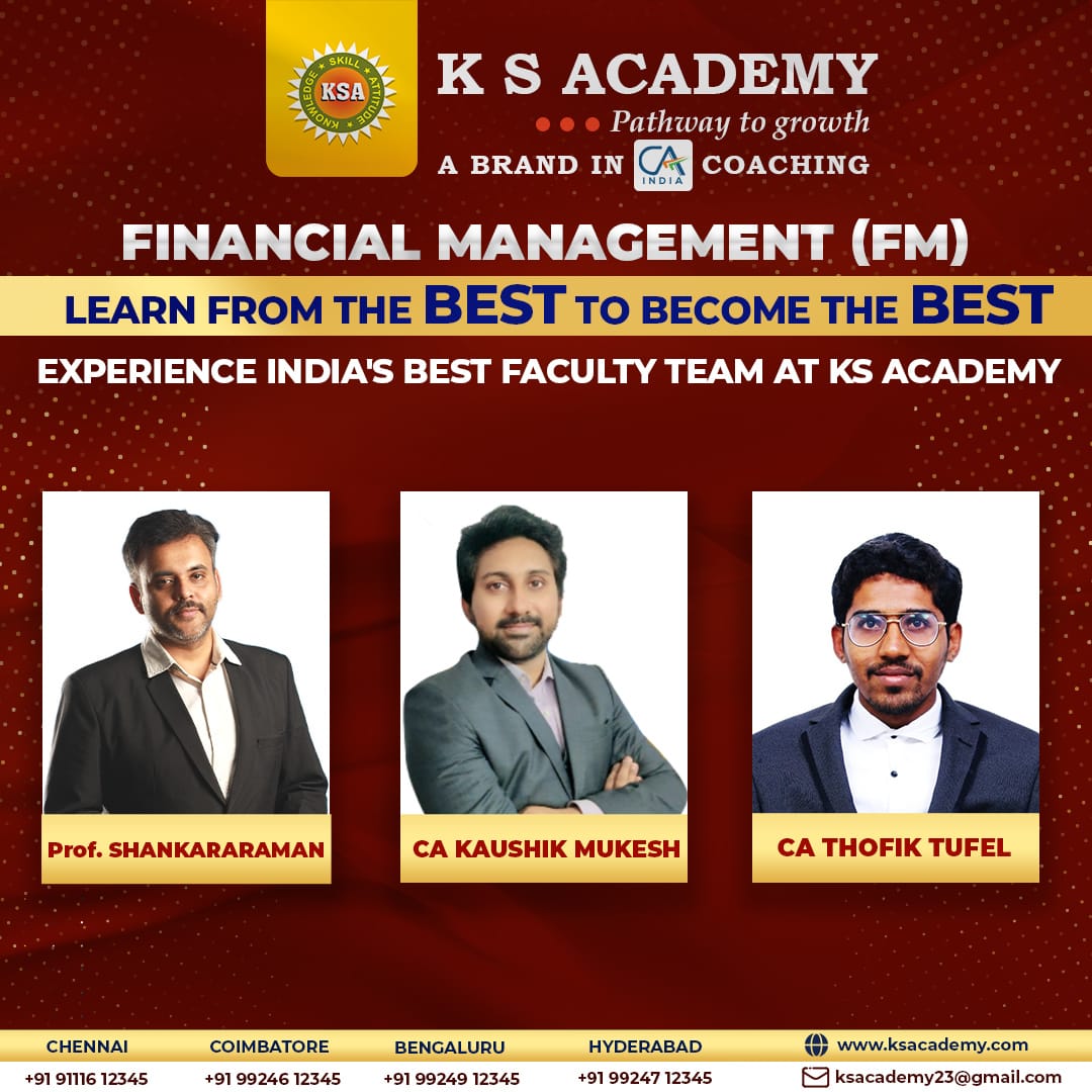 ksacademyca's tweet image. Mind-Blowing Classes for CA Intermediate May-2025 will commence from August month!

Get ready to experience High-Class CA Coaching from Highly Eminent and Experienced Faculty Members!

Register now; ksacademy.co.in

#caintermediateclasses #caintermediate #ksacademy