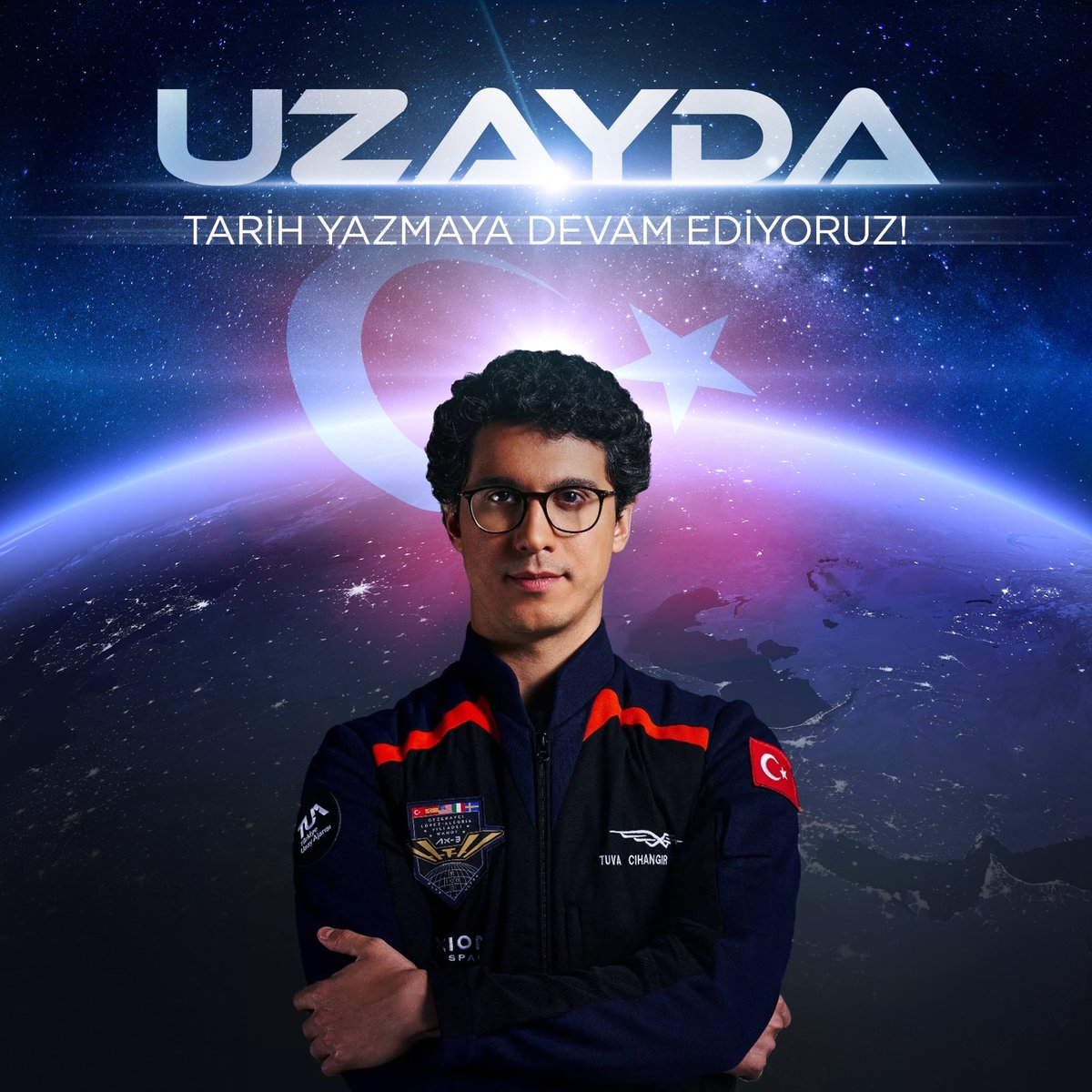 TUSAS_TR's tweet photo. #TürkiyeYüzyılı’nda büyük bir gurura daha imza atıyoruz! 🇹🇷🚀

Ülkemizin adını altın harflerle ikinci kez uzay ligine yazdıracak Türkiye'nin 2'nci astronotu Tuva Cihangir Atasever’e gerçekleştireceği tarihi görevde başarılar diliyoruz. https://t.co/mwNqxFkBn1