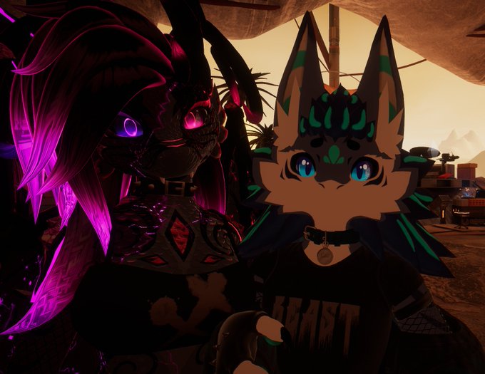I dont know why but I look so scared standing next to Void- But I got to sea this absolute gorgeous bean<a href="/tag/furryart"class="tags"><span>#furryart</span></a><a href="/tag/furryartist"class="tags"><span>#furryartist</span></a><a href="/tag/artfight"class="tags"><span>#artfight</span></a><a href="/tag/artfightattack"class="tags"><span>#artfightattack</span></a>
