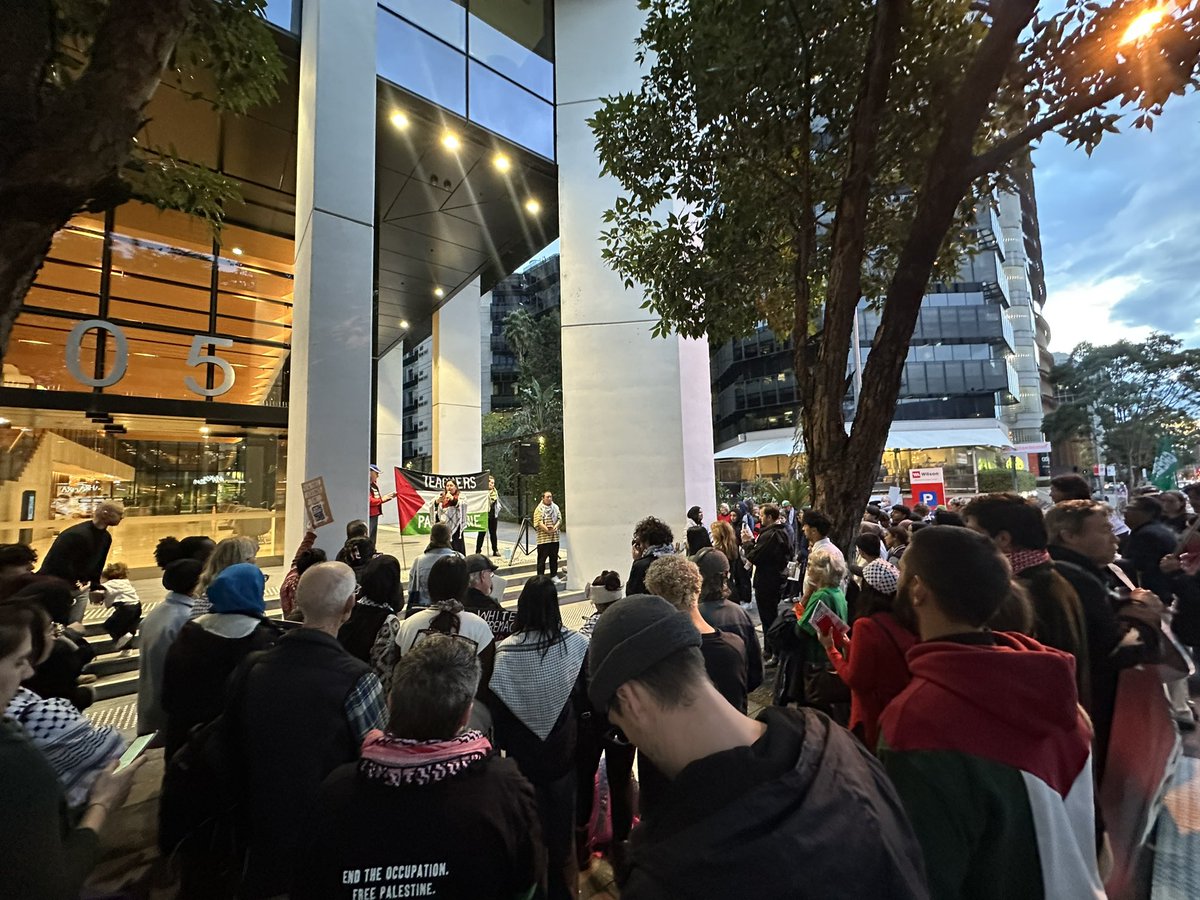 Brilliant rally outside the Education Department led by Teachers and School Staff for Palestine 

Stop silencing Palestine in schools! End the repression of teachers and students speaking out against genocide!