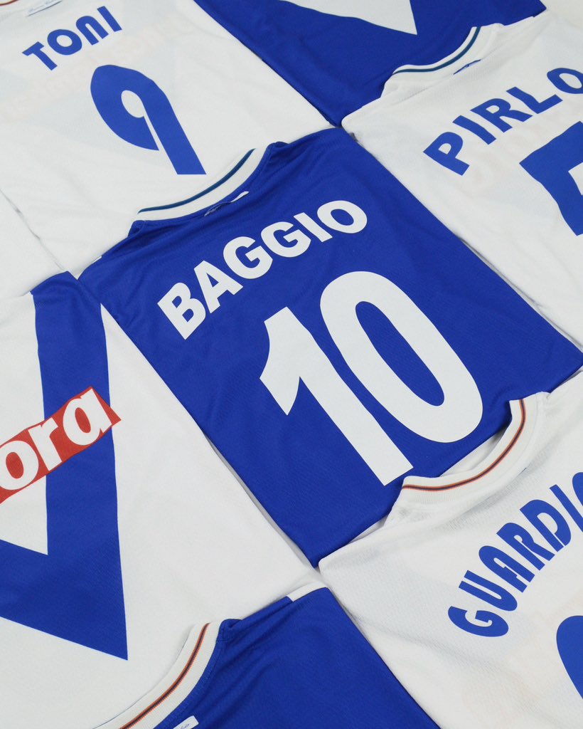 Garman x Brescia 📦 

Baggio, Pirlo, Toni &amp; Pep

Link to store in our bio ☝️

#classicfootballshirts #vintage #calcio