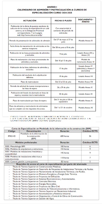 EOCLALABORAL's tweet photo. PROCESO DE ADMISION Y MATRICULACION DEL CURSO DE ESPECIALIZACION DE MODELACION EN LA INFORMACION DE LA CONSTRUCCION (BIM) CURSO 2024 2025

https://t.co/y2tx3BMhER https://t.co/MQvVxHwSSV