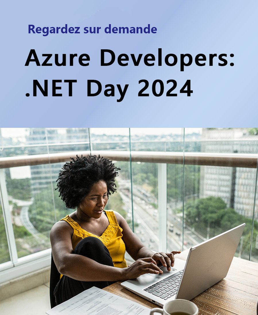 Regardez l'événement Azure Developers : .NET Day à la demande. Construisez pour le nuage, gardez une longueur d'avance et maximisez la productivité des développeurs : msft.it/6018YgWnm 

#dotNET #Azure