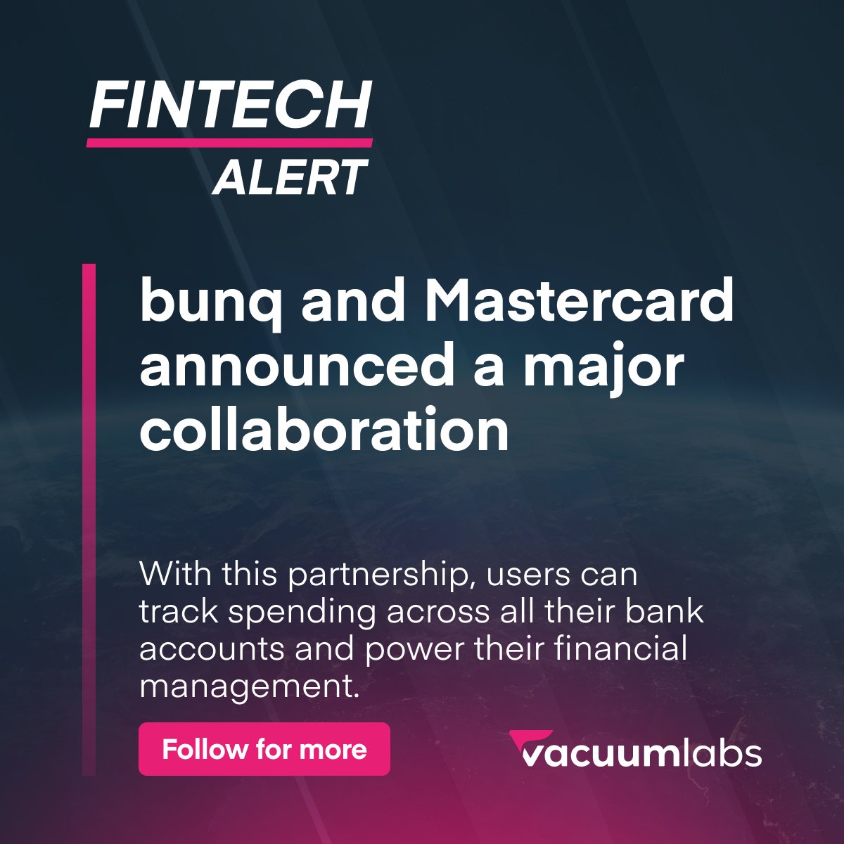 vacuumlabs's tweet photo. #FintechAlert: @bunq  has partnered with @Mastercard  to deliver its 12.5 million users across Europe a complete overview of their finances. ✨

📊🔗 By integrating Mastercard’s Open Banking platform into the bunq app, users can now manage multiple bank accounts within a single platform.

As a result, bunq becomes the first bank in Europe to leverage AI in open banking.

🔍 Key Features include:

➡️ Spending insights from all bank accounts
➡️ Enhanced budgeting tools
➡️ AI-driven money assistant
➡️ Detailed transaction analysis

Open banking features for bunq users are now available in the Netherlands, France, and Germany and will continue to expand across Europe.

🤔 Thinking of leveraging AI into your open banking services?
Let us know in the comments below. 👇

#FintechAlert #bunq #Mastercard #OpenBanking #AI #FinancialManagement #Innovation #Vacuumlabs

Source: https://t.co/UVQ8fH9Nd4