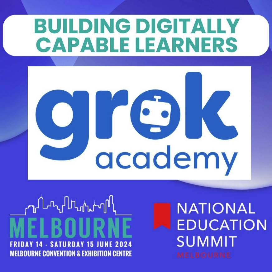 grokacademy's tweet image. 🎉 The National Education Summit is just ONE WEEK away!
✨ This year we're running our own stream, “Building Digitally Capable Learners”, across both days. We’ll discuss STEM, DT curriculum, design thinking, AI and more! 🚀 See you there!
#NES2024 #OneWeekCountdown #GrokAcademy