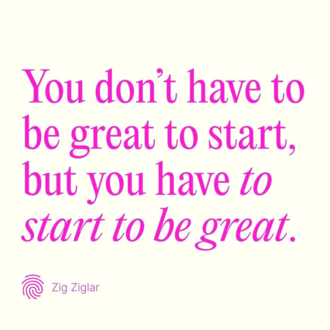 GSR2R's tweet photo. You don't have to be great to start, but you do need to start to be great. Whatever you're thinking about starting, go for it! Greatness comes after starting. 

#recruitment #recruitmentgoals #recruitmentmotivation https://t.co/qa0mTD8KZj