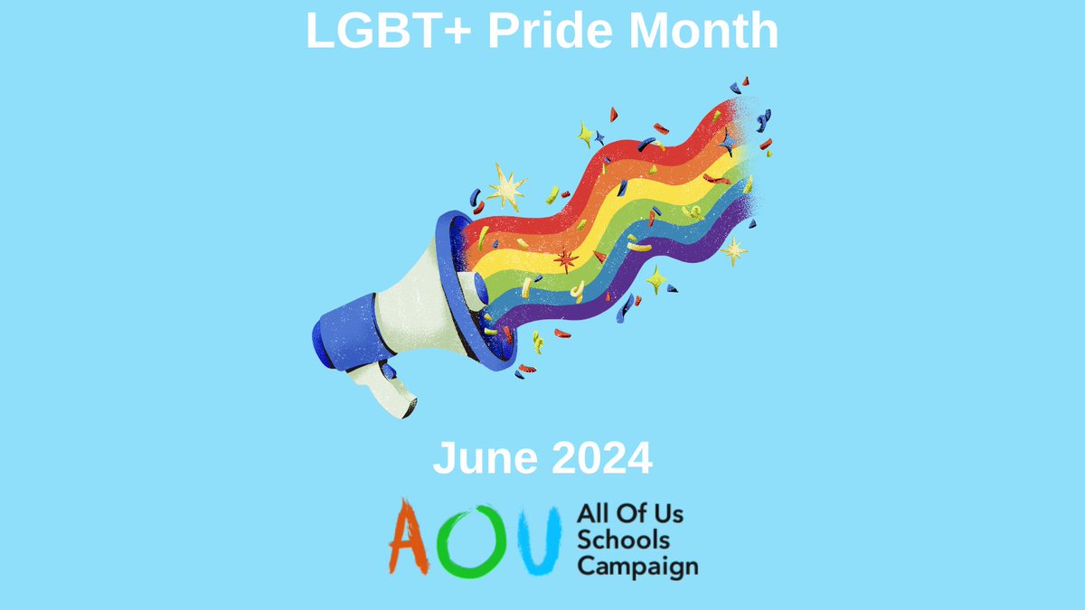 AllofUsFilm's tweet photo. Happy Pride Month from the All Of Us Campaign! LGBT+ Youth deserve to feel seen and accepted in the classroom this month and all year round. Let's build a more inclusive future together for our young people. #PrideMonth #HappyPride #LGBTYouth #LGBTVoices #LGBTPride https://t.co/0bX734qFsH