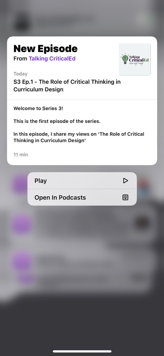 Lots to look forward to today! On my way to Bedford to deliver my critical thinking workshops and also, Series 3 of my podcast, Talking CriticalEd is out! 

#podcast #educator #skills #criticalthinking #TalkingCriticalEd #podcaster