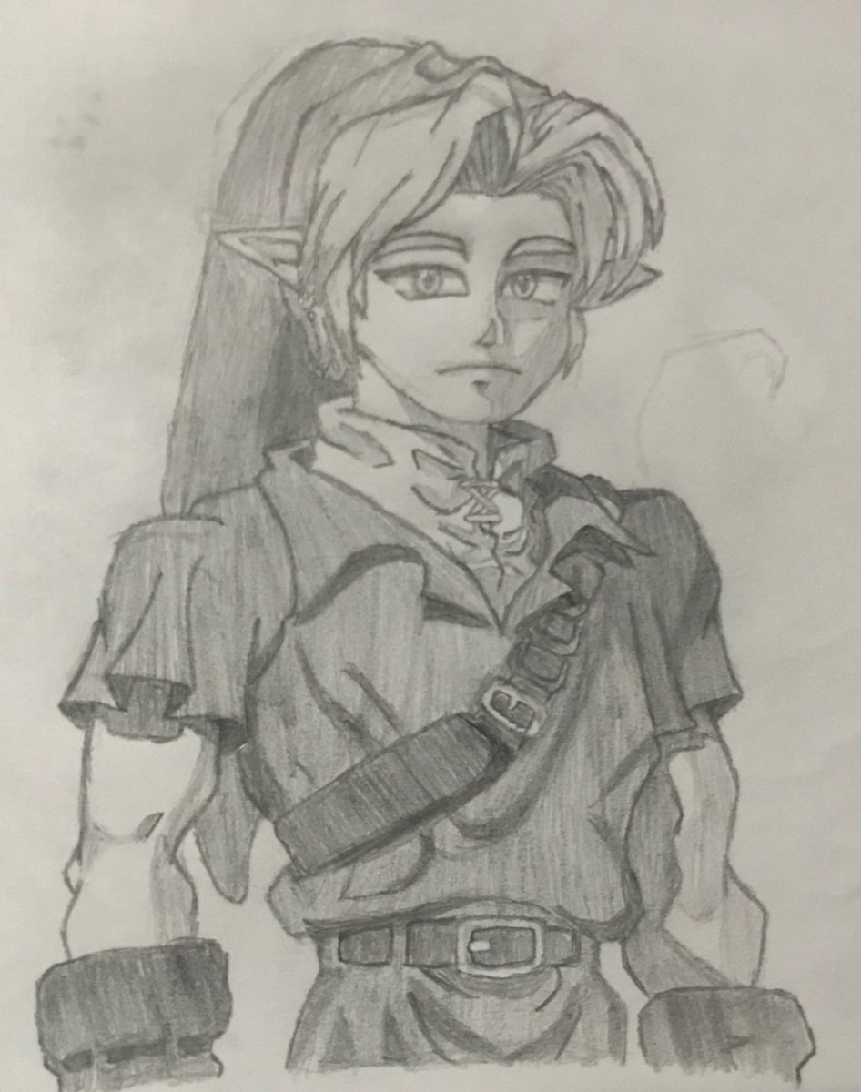 I havent drawn IN MONTHS, and i lowkey felt really bad about it, so I decided to draw Ocarina of Time Link
I know im probably rusty asf but im back in the game,,,

#thelegendofzelda #ocarinaoftime #link