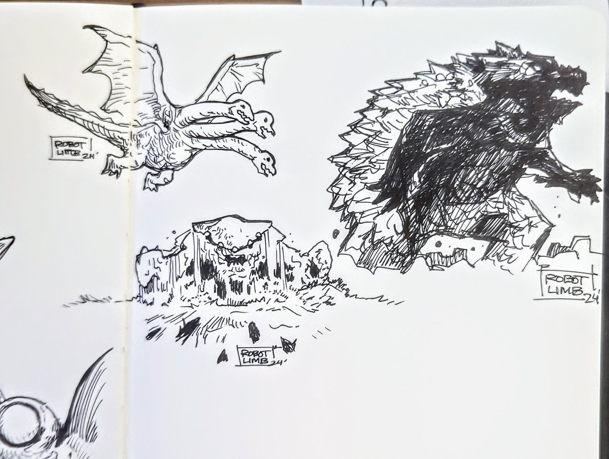 Joining the mayhem with KaiJune! Monster doodles for a whole month, my heart is ready to rampage 🦾