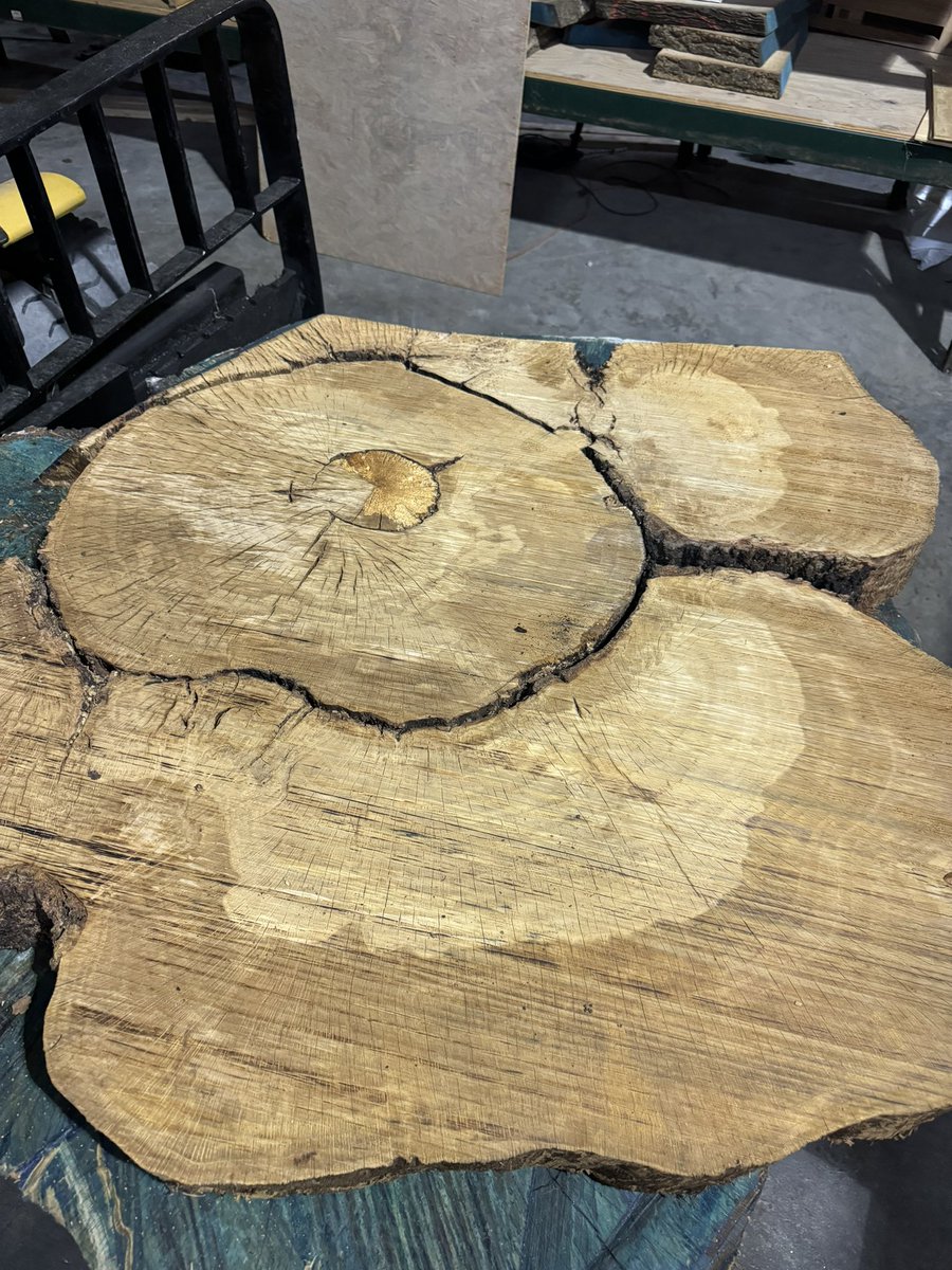 A day of milling Oak Cookies!  Slabbing out logs next week.  kraftslogworks.com