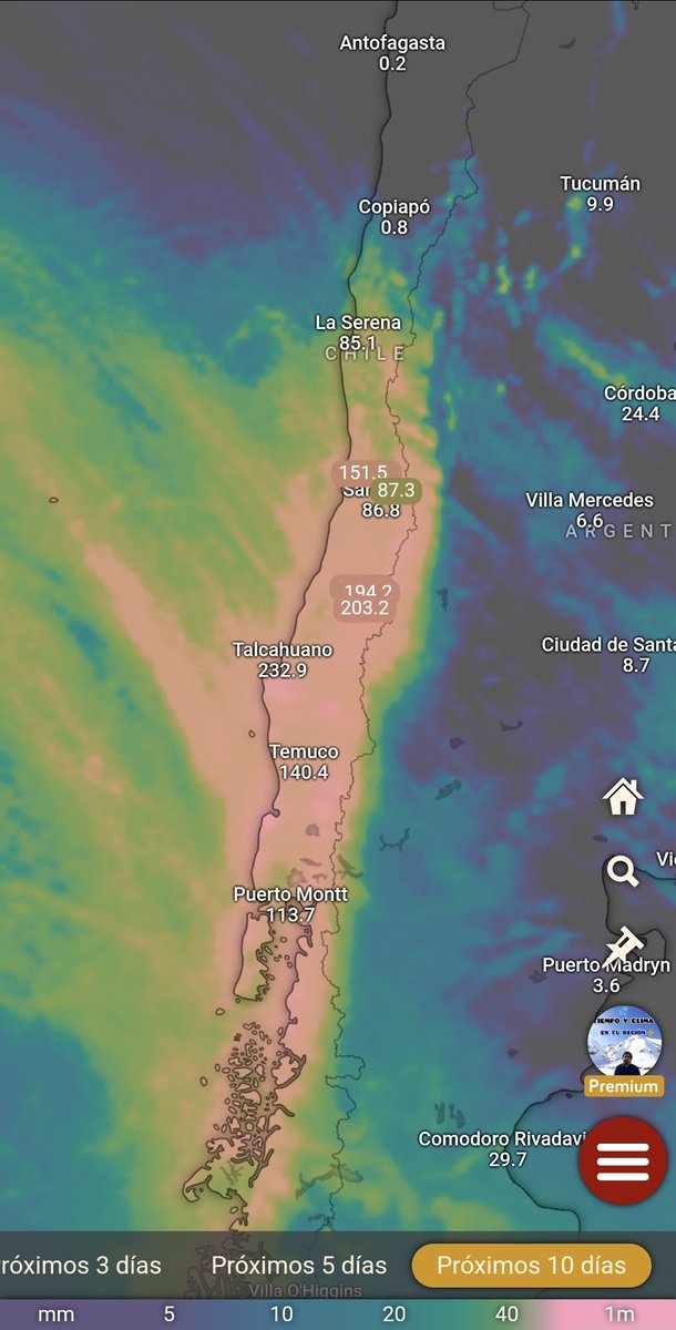 EdoWeatherman's tweet photo. Hablemos del gran temporal de mediados de la próxima semana (miércoles 12 y jueves 13 de junio).

1. Es un temporal con mucha energía que abarcará deade la región de Coquimbo a la de Aysén. Producirá flash flood o inundaciones repentinas debido a intensa lluvia en breves periodos de tiempo. Especialmente noche de miércoles a jueves.

2. El viento en la costa alcanzará ráfagas sobre 65-85 km/hr entre Valparaíso y Biobío. No descarto que en la costa central supere los 90-100 km/hr.

3. Se esperan marejadas anormales destructivas que danarán las playas. Marejadas sobre 5 metros.

4. Los mayores acumulados de agua se darán en el tramo costero desde Coquimbo a Biobío y en sectores interiores de la zona central y sur. Habrá sectores que superarán los 70-100 mm en 24 horas de lluvia.

5. Posibles tormentas eléctricas en todo el tramo, esto puede aumentar montos de agua y causar mayores complicaciones.

Las autoridades deben estar preparadas para potenciales daños a infraestructura y población en general. Personas afectadas por incendios deben ser resguardadas.

Estaré actualizando esta información los próximos días.