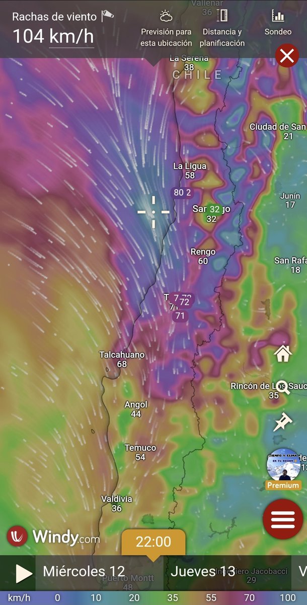 EdoWeatherman's tweet photo. Hablemos del gran temporal de mediados de la próxima semana (miércoles 12 y jueves 13 de junio).

1. Es un temporal con mucha energía que abarcará deade la región de Coquimbo a la de Aysén. Producirá flash flood o inundaciones repentinas debido a intensa lluvia en breves periodos de tiempo. Especialmente noche de miércoles a jueves.

2. El viento en la costa alcanzará ráfagas sobre 65-85 km/hr entre Valparaíso y Biobío. No descarto que en la costa central supere los 90-100 km/hr.

3. Se esperan marejadas anormales destructivas que danarán las playas. Marejadas sobre 5 metros.

4. Los mayores acumulados de agua se darán en el tramo costero desde Coquimbo a Biobío y en sectores interiores de la zona central y sur. Habrá sectores que superarán los 70-100 mm en 24 horas de lluvia.

5. Posibles tormentas eléctricas en todo el tramo, esto puede aumentar montos de agua y causar mayores complicaciones.

Las autoridades deben estar preparadas para potenciales daños a infraestructura y población en general. Personas afectadas por incendios deben ser resguardadas.

Estaré actualizando esta información los próximos días.