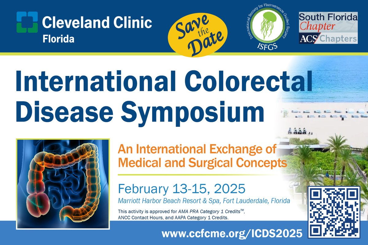 ColorectalCare's tweet photo. Stay Tuned!

📷Cleveland Clinic Florida

We're back and we've missed you!
International Colorectal Disease Symposium
February 13-15, 2025
Marriott Harbor Beach Resort &amp; Spa, Fort Lauderdale, Florida https://t.co/LAoSQjC13A