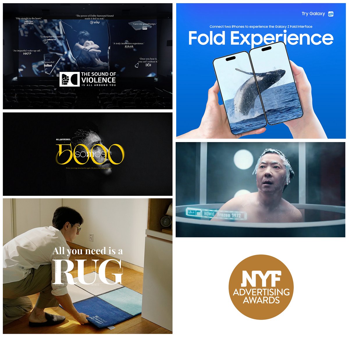 Cheil Worldwide (@cheil_worldwide) on Twitter photo 2 Golds, 1 Silver, 4 Bronzes <a href="/NYFestivals/">New York Festivals</a> Advertising Awards #TheSoundOfViolence #TryGalaxyFoldExperience #VictorJaraSomos5000 #TheWaitIsOver #AllYouNeedIsARug Massive congrats <a href="/Cheil_Worldwide/">Cheil Worldwide</a> HK Seoul Chile <a href="/mckinney/">McKinney</a> #NYFA2024 2 Golds, 1 Silver, 4 Bronzes <a href="/NYFestivals/">New York Festivals</a> Advertising Awards #TheSoundOfViolence #TryGalaxyFoldExperience #VictorJaraSomos5000 #TheWaitIsOver #AllYouNeedIsARug Massive congrats <a href="/Cheil_Worldwide/">Cheil Worldwide</a> HK Seoul Chile <a href="/mckinney/">McKinney</a> #NYFA2024