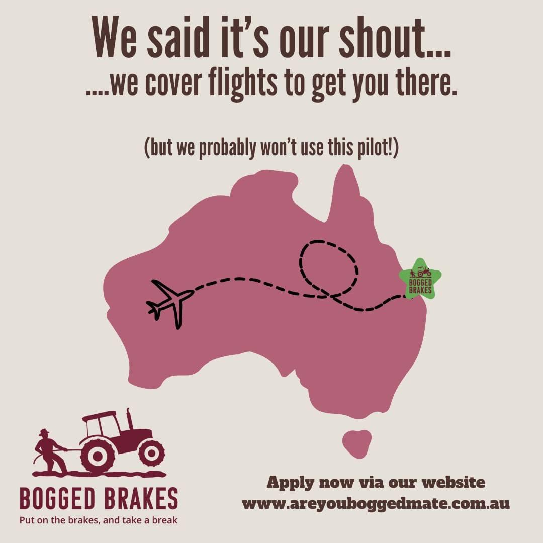 Want to come to Bogged Brakes but worried about costs?
We said it's our shout &amp; we mean it. ✈️

#areyouboggedmate