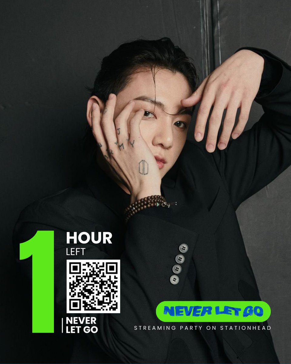 Daily_JKUpdate's tweet photo. 1 HOUR LEFT UNTIL “NEVER LET GO”

ARE YOU GUYS READY???? 😭😭

NEVER LET GO OUT TODAY
NEVER LET GO BY JUNGKOOK  
JUNGKOOK IS COMING
#JungKook_NeverLetGo #NeverLetGo https://t.co/T9trwx0DtS