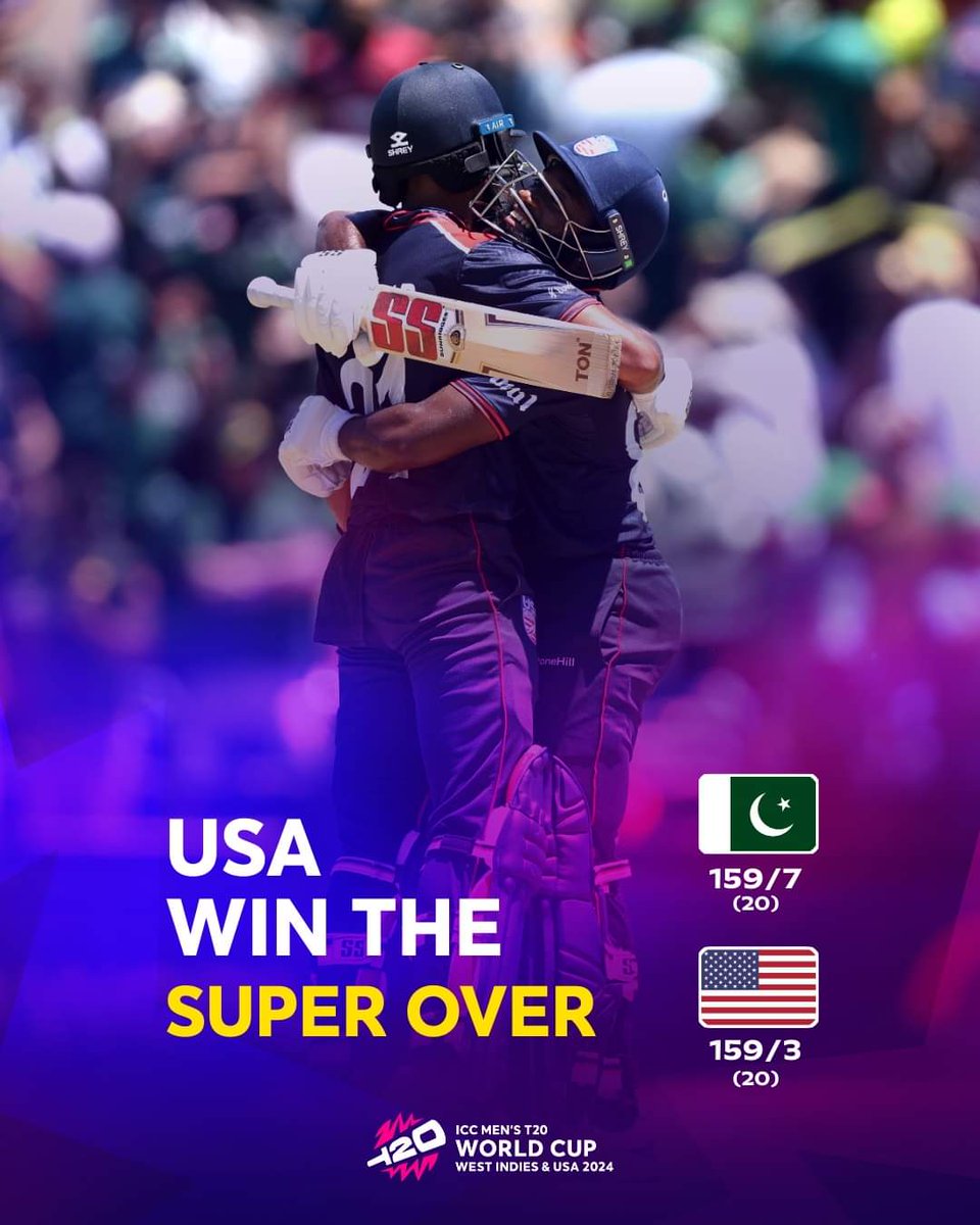 DurlabhDJ's tweet photo. Congratulations USA Team
#PakvsUSA #T20WorldCup
#USAvPakistan #PakistanCricket #USA #T20WC24
Saurabh Netravalkar Monank Patel Amir Babar Azam Khan Nitish Kumar Rizwan Shaheen Afridi Rauf Sadab Fakar https://t.co/2UfzovYjT2
