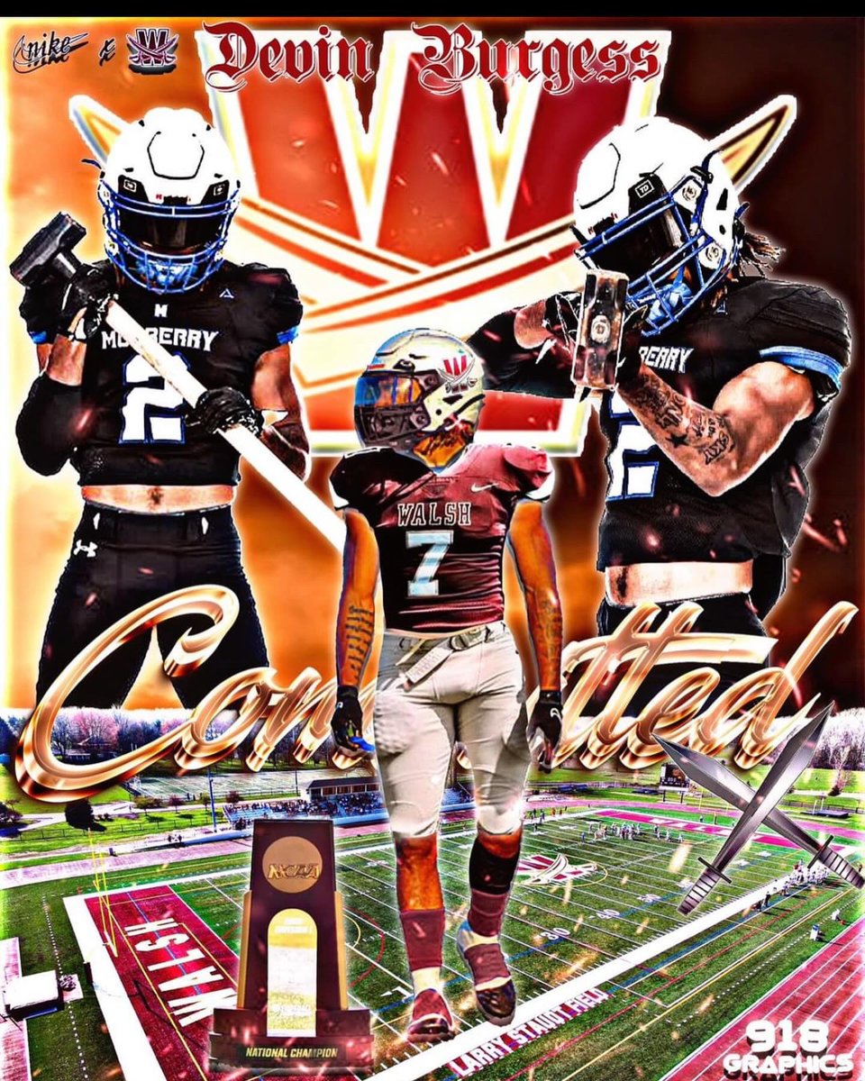 100% committed to <a href="/WalshUFootball/">Walsh Football</a> ❤️💛⚔️ I would like to give thanks to <a href="/dbarrow740/">D. Barrow</a>  for putting me in this position to continue doing what I love 🙏🏾