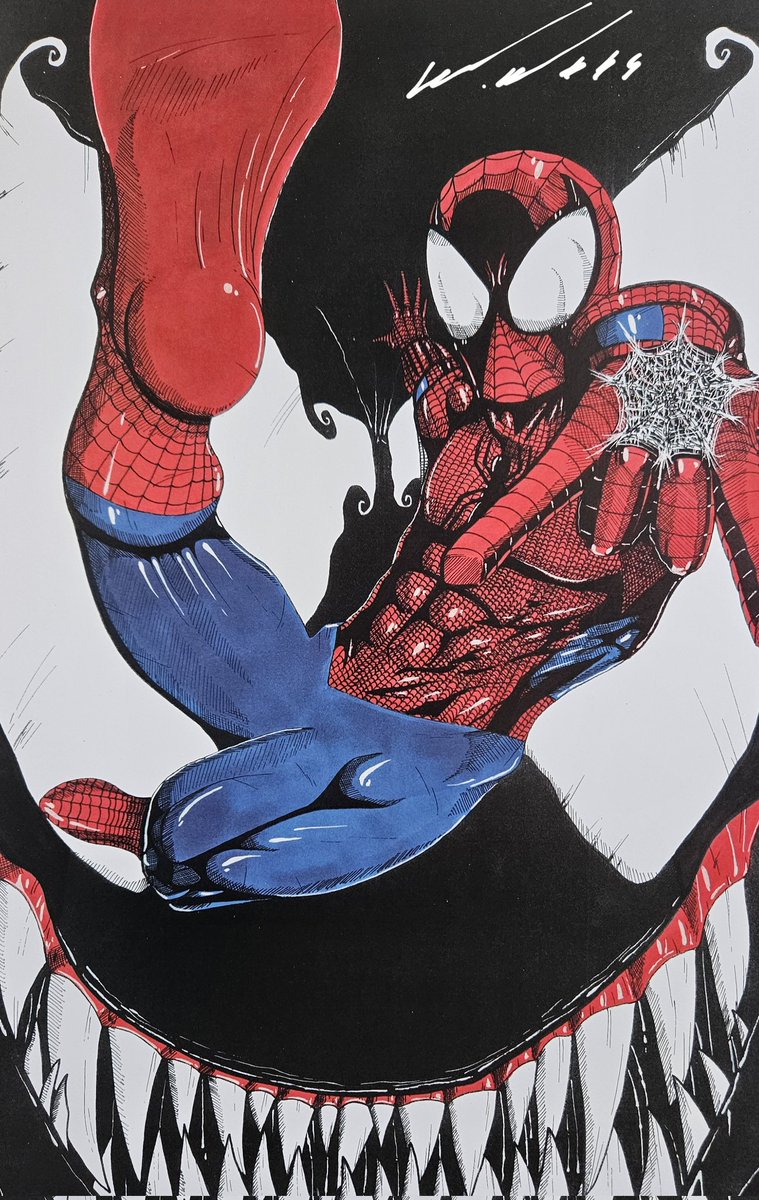 TransformerArt's tweet photo. @ScreenBrief I would like to throw my own hat into the ring with my own spiderman art!

#spiderman #art #comicbookart https://t.co/pvEsvciBpx