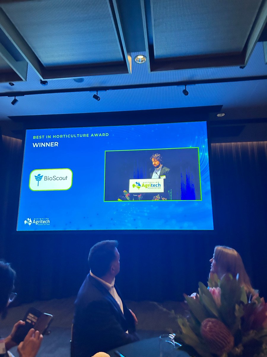 BioScout's tweet photo. BioScout just won the "Best in Horticulture" award at the Australian Agritech Association Awards last night! We're beyond excited to see our innovative technology making waves in crop disease management.

#Agriculture #BioScout https://t.co/zXtMTQE8jR