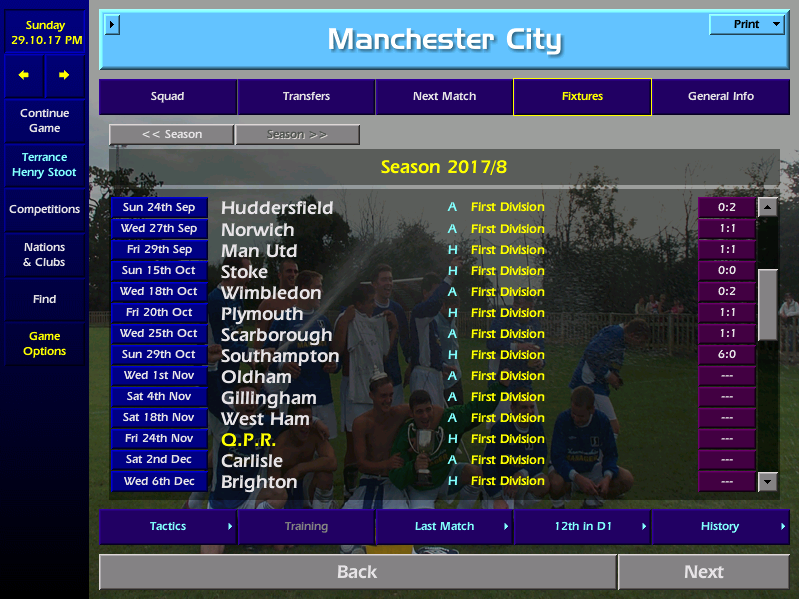 Poor Kenny Kerr, seeing this in the news the night after you annihilate Southampton at home...though the solitary win in his previous 10 matches may have been a lingering issue.