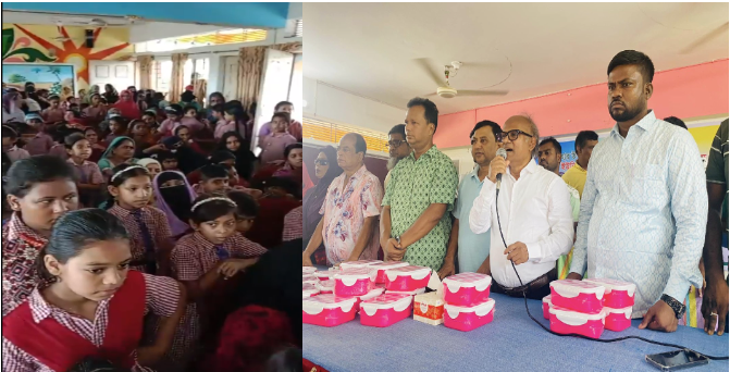 ছাত্র ছাত্রীদের মাঝে টিফিন বক্স বিতরণ