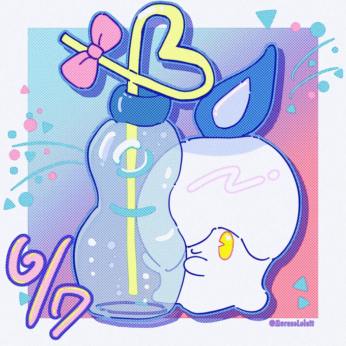 #ヒトモシの日 #ポケモンイラストサイコソーダヒトモシ(再掲) 