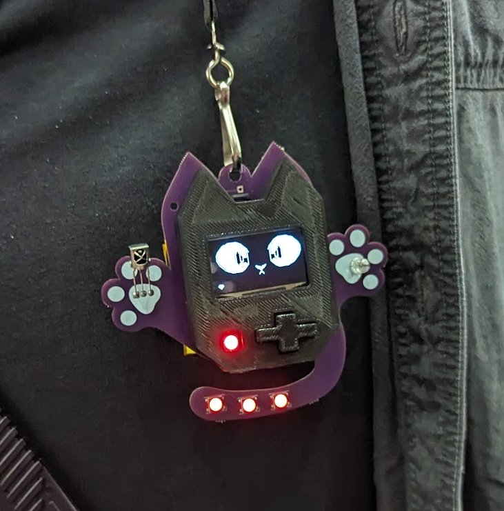 KodyKinzie's tweet photo. After last year's Nugget laser tag badge, @RetiaLLC is prototyping the Defcon badge for @IoTvillage this year!

We need your help! Want to sponsor this year's hackable, cat-themed LoRa badge featuring Meshtastic?

Sponsors go on the PCB, can add custom CTF challenges, &amp; more! 👇 https://t.co/EJGHiUESdM