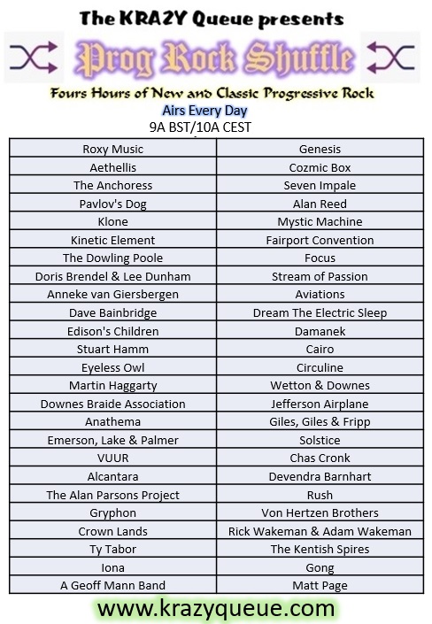 The 7-June Prog Rock Shuffle is in the Queue!
Playlist: krazyqueue.com/PRS.html
Player: player.live365.com/a35765?l
#progrock #classicrock