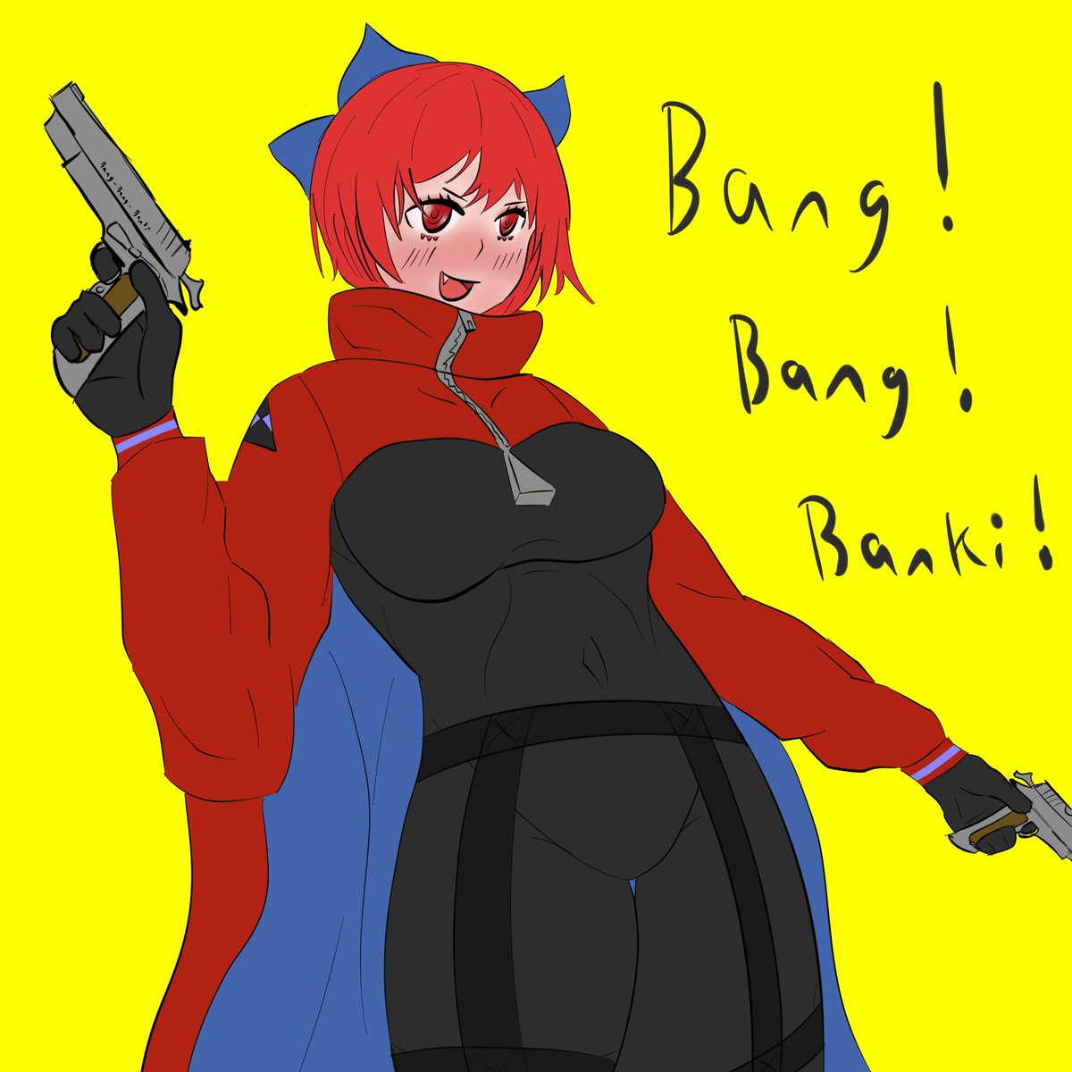 I didn't miss it, despite the odds being against me! Happy Sekibanki Day! This is a good bench mark to how much I've improved in the past yearish! (I might render this if I find the time!)

#東方Project 
#6月6日は赤蛮奇の日